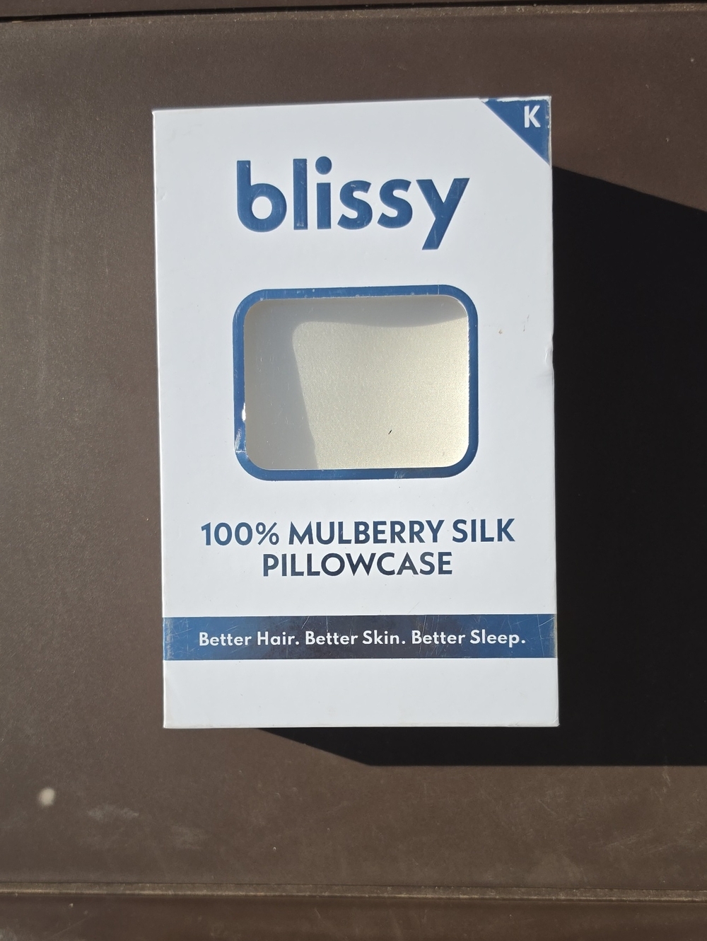 Blissy Mulberry Silk Pillowcase Size King 20" X 36" Ivory White